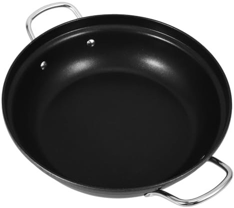 Olla de Cocina Portátil de Hierro Asas Dobles Wok Metálico Salteados y Ollas Casa y Restaurantes