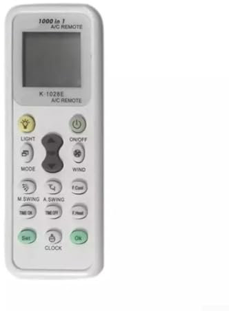 Mando a distancia universal de repuesto para aire acondicionado digital con pantalla LCD, señal de larga distancia, compatible con múltiples marcas, color blanco y gris