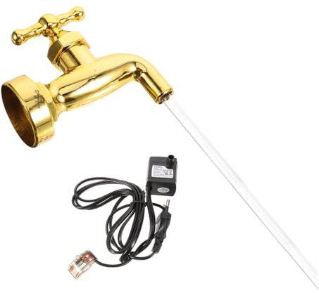 UPKOCH Wasserbrunnen Gartendeko Schwimmender Wasserhahn Aus Witterungsbeständigem Kunststoff Unsichtbarer Auslauf Gartendekoration Für Innenhof Terrasse Garten