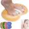 2025 New Silicone Foot Scrubber Mat, Shower Foot & Back Scrubber Pad with Suction Cups, Non‑Slip Exfoliant Massage Shower Scrubber Mat (Orange)