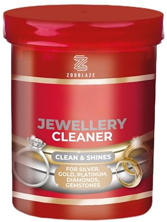 Liquid Jewellery Cleaner with Basket for Silver, Gold and Diamonds, 145ml by Zooblaze