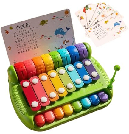 Kinder Klavier Xylophon,Bunt Mit Notenblättern,Musikspielzeug Für Kinder Ab 6 Monaten - Für Ab 6 Monaten Kindergarten Wohnzimmer Kinderzimmer Wiege Motorik