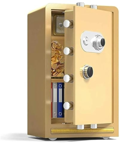 Tresor Sicherheitssafe und Schließfach aus Stahl mit mechanischem Passwort for die Ablage von Bargeld und Schmuck im Home-Hotel-Büro geldtresor(Gold,70x42x36cm)