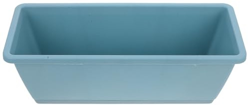 Garneck 2 Sets Garden Rectangular Planter Box with Tray Lightweight Resin Flower Holder for Indoor and Outdoor Use, for Miniature Roses and Silk Geraniums