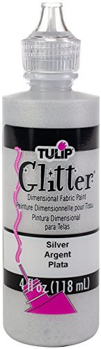 TULIP Glitzer-Textilfarbe, 118 ml, Silber