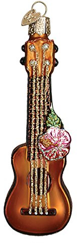 Old World Christmas Ornaments: Ukulele Glass Blown Ornaments for Christmas Tree (38040)
