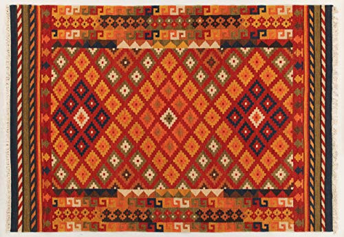 Kilim Carpets by Jalal Teppich Kilim Sivas 1 rot/mehrfarbig 60 X 120 cm