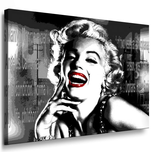 Marilyn Monroe Leinwand Bild 100x70cm k. Poster ! Bild fertig auf Keilrahmen ! Pop Art Gemälde Kunstdrucke, Wandbilder, Bilder zur Dekoration - Deko. Film/Tv Stars Kunstdrucke