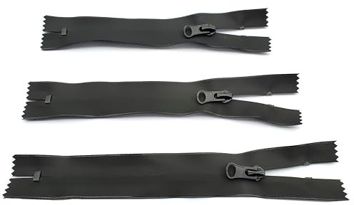 everest1953 Nähen, reparieren: wasserdichter Outdoor Reißverschluß 16 18 oder 20 cm für Jackentaschen etc. TPU beschichtet schwarz matt (20 cm)