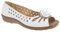 Boulevard Womens/Ladies Punched Open Toe Flower Casual Shoes (6 UK) (White)