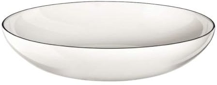 à table ligne noire Pasta-/Suppenteller 22 cm, Weiß