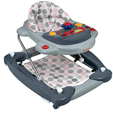 baninni Classic bn138 Girello per neonati rosa/grigio