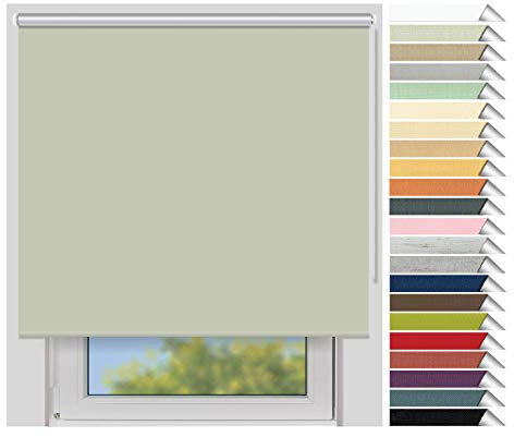 EFIXS Thermorollo Medium - 25 mm Welle - Breiten: 60-240 cm - Höhen bis 240 cm - Hier: 220 cm x 190 cm (Stoffbreite x Höhe) - Sand (052) - Hitzeschutzrollo - Verdunklungsrollo