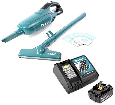 Makita DCL 182 RM1 18 V Batería de ion de litio de aspiradora verde + 1 x bl 1840 18 V 4,0 Ah Batería + DC 18 RC Cargador