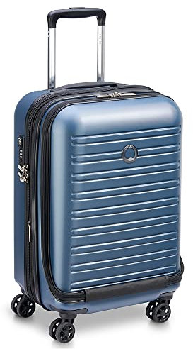 DELSEY PARIS - SEGUR 2.0 - Valise Cabine Rigide Extensible - 55x35x30 cm - 51 litres - S - Bleu