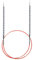 Addi 63433 Quadratische Rundstricknadeln, 100 cm x 5,5 mm, Sensorisch, rot, 100cm 5.5mm