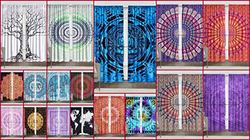 Bohemianischer Volant, durchscheinendes Duschset für Haustür, indischer Drapierraum, Duschvorhang, Dekoration, Fenstervorhang, Baumwolle, Multi, 20 Pcs Lot