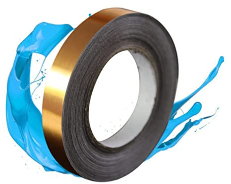 Milisten Metalized Tape Tile Line Golden Foil Tape Copper Foil Tape Grout Line Tape Floor Tile Sealing Tape Gap Tape Metal Tape Wall Sticker Decor Self-Adhesive Tape Gold Leaf Double Sided