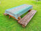 ABAKUHAUS Grau und Türkis Outdoor-Tischdecke, Ombre Ethnic, dekorative waschbare Picknick-Tischdecke, 145 x 265 cm, Türkis Grau