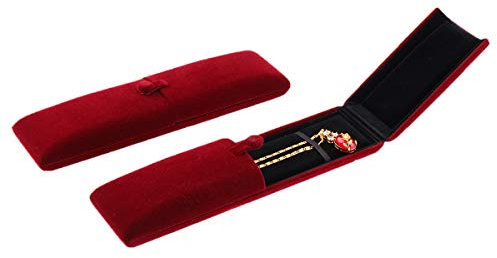 iSuperb Scatola di Gioielli in Flanella Scatola di Collana Lunga Catena Gift Box Confezione Regalo Jewelry Box, Scatole per Gioielli, 22x5,6x3cm