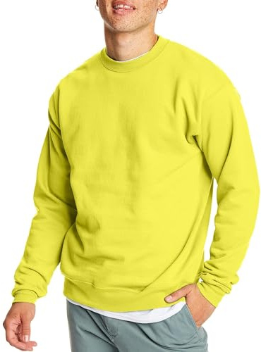 Hanes EcoSmart® Crewneck Sweatshirt 5XL Safety Green