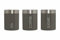 Kabalo Grey Set of 3 Tea Coffee & Sugar Canisters Kitchen Storage Containers Jars Pots (10cm x 12cm each)