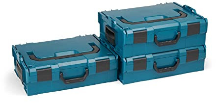 Bosch Sortimo L BOXX 136 3er Set | Größe 2 grün | Werkzeugkoffer Kunststoff | Professioneller Werkzeugkoffer leer | Ideals Unterteilungs- und Transportsystem