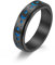 Yifnny Spinner Ring, Edelstahl Spinner Ringe für Damen Herren Zappelbandringe Mond Stern Ringe Stressabbauende Hochzeit Versprechen Leuchtender Ring (Luminous Glow- Schwarz, 11)
