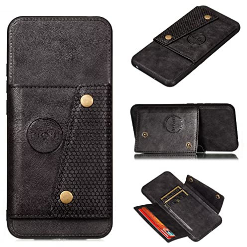 TiHen Compatible avec Coque Xiaomi Redmi Note 11 Pro, Etui en Cuir de Téléphone avec Emplacement de Cartes Coque+Film de Protection d’écran Téléphone Portable Stand Housse-Noir