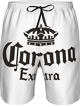 DJNGN Kompatibel mit Corona Herren-Badehosen, extra schnell trocknende Badeshorts, Netzfutter, Strandbadebekleidung mit Taschen, Badeanzügen für den Urlaub