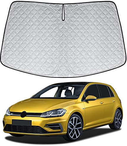 Auto Frontscheibe Sonnenschutz Ersatz für VW Golf 7 MK7 2014-2020, Faltbar Sonnenschirm Abdeckungen, Auto Windschutzscheibe UV Schutz Sonnenblende Zubehör (Ersatz für VW Golf MK7)