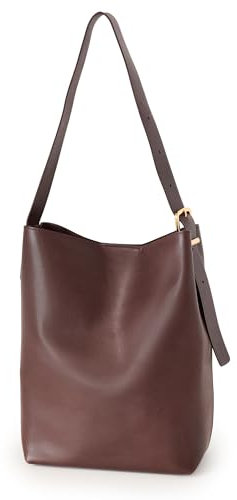 Madewell The Essential Bucket Tote für Damen aus Wildleder, Schokoladenbraunes Rosinenleder, Einheitsgröße