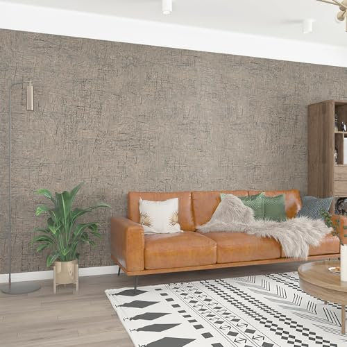 JSEVEM 40 cm × 9 m - Papier peint autocollant - Rayures grises - Bleu/orange - Motif marbre - Décoration Murale Pour salon, salle de bain