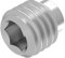 SECCARO Gewindestift mit Innensechskant und Zapfen M8 x 8 mm, Edelstahl V2A VA A2, DIN 915 / ISO 4028, 20 Stück