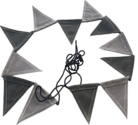 Tumotsit Bandiera Triangolare per Decorazioni per Feste - Bandiere Triangolari da 12 Pezzi per Interni Esterni,Decorazione Fai-da-Te da 137,8 Pollici per Vacanze, Matrimonio, Campeggio, Festa