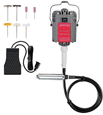 230W Mini SR Flexible Arbre Meuleuse avec 4mm Pédale Suspendue Mandrin Bijoux Flexible Machine De Polissage Pierre Sculpture Outil Rotatif