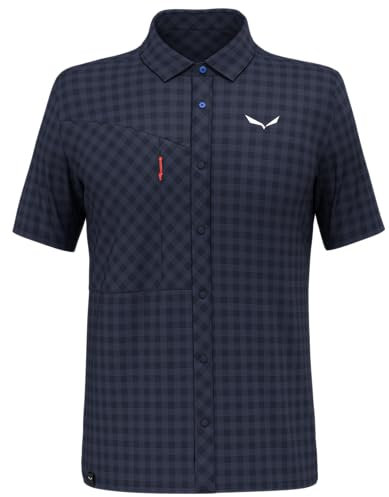 Salewa Puez Dry Short Sleeve Shirt Men, Navy Blazer, 3XL