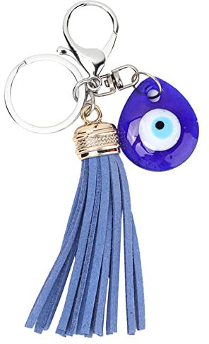 Lwuey Evil Eye Schlüsselbund, Türkisch Blau Böses Auge Schlüsselanhänger Glas Amulett Charm Segen Geschenk Viel Glück Schlüsselring Geldbörse Handtasche Tasche Dekoration Keyring Mann Frau Wohnkultur