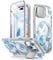 i-Blason Schutzhülle für iPhone 15 / iPhone 14 / iPhone 13 (6,1 Zoll), mit Kamera-Abdeckung, Ständer, MagSafe-kompatibel, schlanke Ganzkörper-Schutzhülle mit integriertem Displayschutz (Blaufliege)