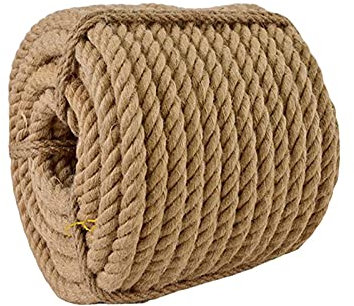 WAGLOS Corde de Jute 40 mm de Corde Jaune Corde Naturelle Cordon de Jardin de Bricolage décoration de Chanvre Corde Jardinage tourné de Corde sisal, Brun,Natural