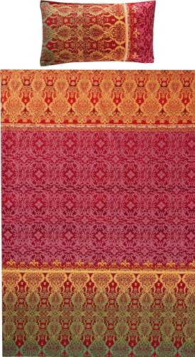 REDBEST Bettwäsche Renforcé rot Größe 1x 155x220 cm + 1x 40x80 cm