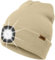 ATNKE LED Beleuchtete Mütze mit Licht,Wiederaufladbare USB 4 LED Beleuchtete Laufmütze Extrem Heller Lampe Winter Warme Stricken Mütze Technik Geschenke für Herren und Damen/Beige