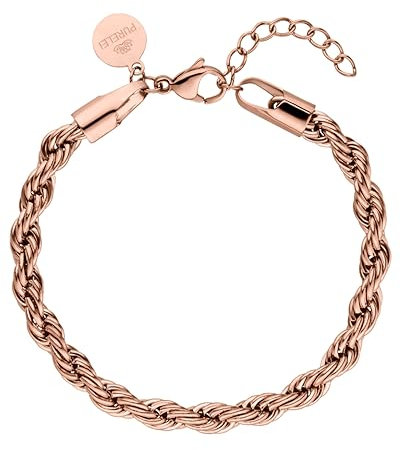 Purelei® Vintage Armband (Roségold) – Elegantes, verspieltes Damen Armband mit Plättchen – Edelstahl 18K vergoldet – Verstellbare Länge 16-19 cm – Hawaiianisch inspiriert & wasserfest