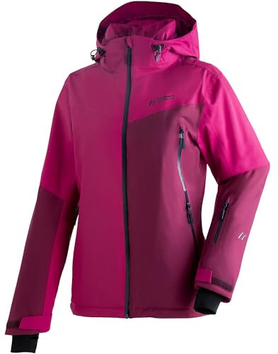 Maier Sports Nuria, Warme Damen Skijacke, Wasserdichte Winterjacke mit 2-Wege-Stretch, mTEX Wetterschutz und mTHERM für hohen Wärmerückhalt, PFC-frei, Lila, 23