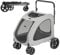 VEVOR Hundebuggy 79x91x113cm Hundewagen 72kg Tragfähigkeit Hundetrolley Aluminium-Rahmen 600D Oxford-Gewebe Nylon-Netzfenster 4 EVA-Räder Hundebox Tierbuggy Katzenbuggy Haustier Transport