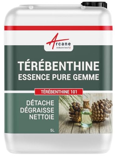 Essence de térébenthine, pure gemme pour bois - 5 L - ARCANE INDUSTRIES
