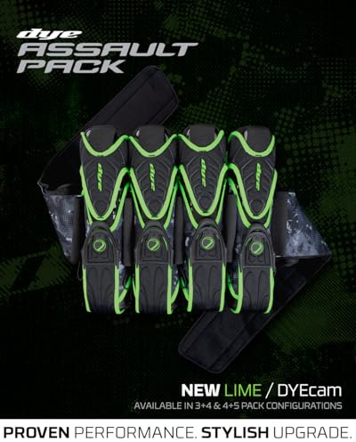 Dye Pack Assault Harness 3+4 Pod Dyecam Black/Lime