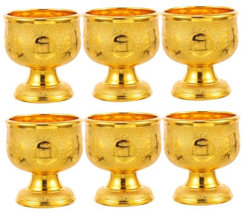 minkissy Lot de 6 Petites Tasses D'offrande Élégantes Tasses Bouddhistes Tasses Sacrées pour de Culte Et Décoration