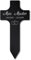 Paule Black Personalisierter Grabstecker Kreuz Grabschmuck mit Text Gravur, Acrylglas Schwarz Hochglanz 400 x 800 mm, wetterfest für Außenbereich, Mama Papa Oma Opa Steckkreuz Name Datum individuell