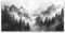 JOSUE Landschaft Bilder Natürlicher Berg Wandbilder Leinwand,Schwarz, weiß Wandbilder Groß Leinwandbilder Xxl Wohnzimmer Bilder Groß-60x120cm Ungerahmt